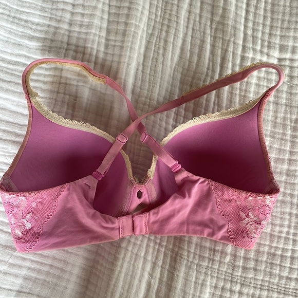 Vintage Body by Victoria Perfect Shape Bra 32D - Pink with Lace Detail - Picture 9 of 9